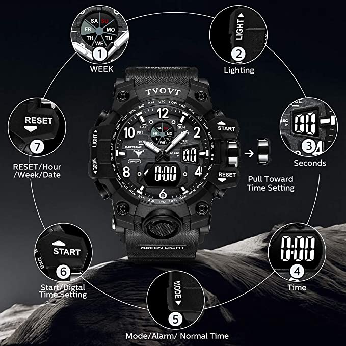 Men's TVOVT Waterproof Sport Watch