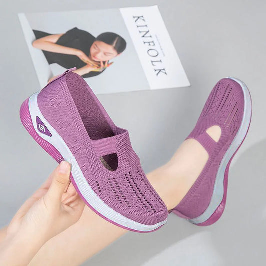 Women Breathable Orthopedic Woven Soft Sole Shoes