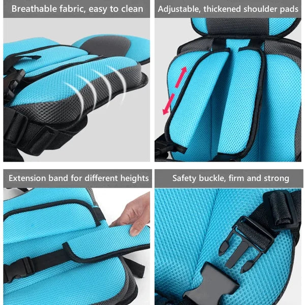 Portable Child Protection Car Seat [Grey Colour]