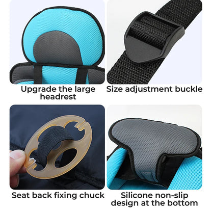 Portable Child Protection Car Seat [Grey Colour]