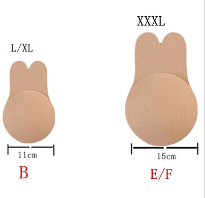 Reusable Lift Up Adhesive Bra [1 Pair Black + 1 Pair Cream]