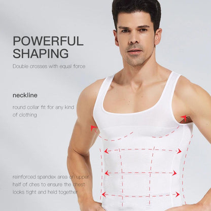 Men's Slimming Body Shaper Vest [2 PCS/Pack-White Color]