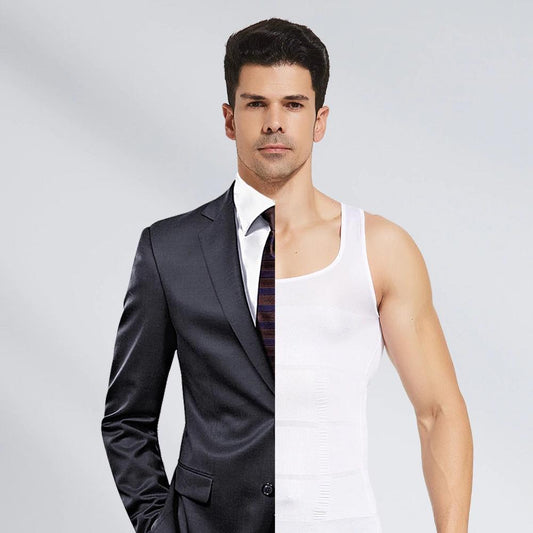 Men's Slimming Body Shaper Vest [2 PCS/Pack-White Color]